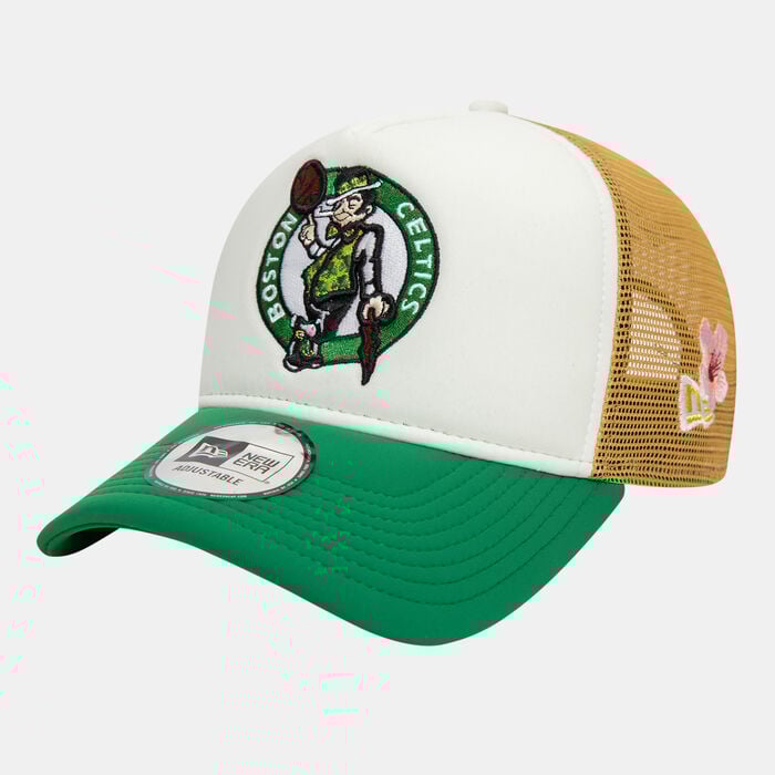 New Era Men's NBA Flower 9FORTY Trucker Cap Green New Era Men's NBA Flower 9FORTY Trucker Cap Green image number 3