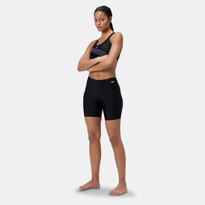 Speedo Women's Solid Swimming Shorts Black Speedo Women's Solid Swimming Shorts Black image number 2
