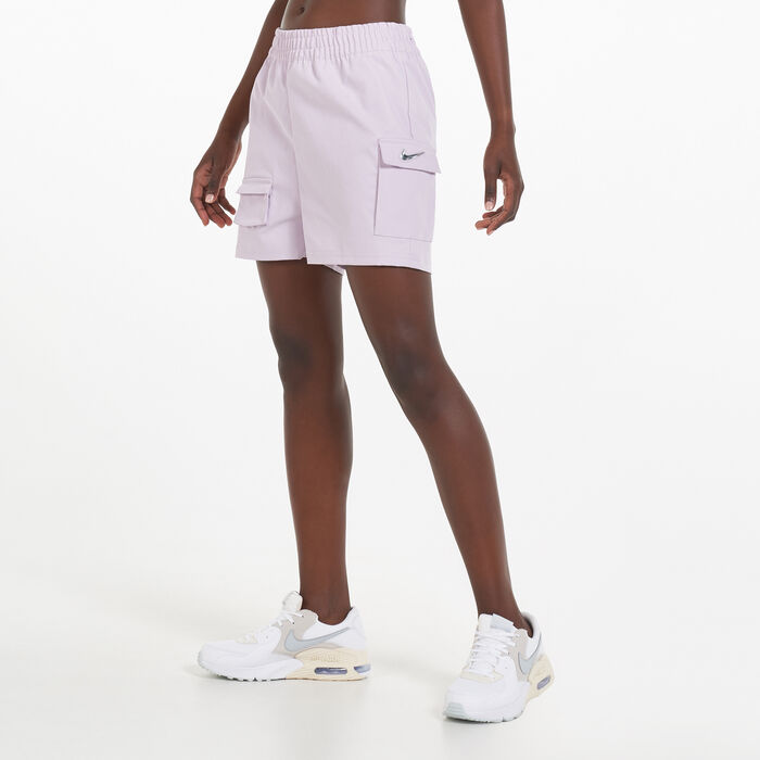 Nike Women's Sportswear Swoosh Shorts Purple Nike Women's Sportswear Swoosh Shorts Purple image number 0