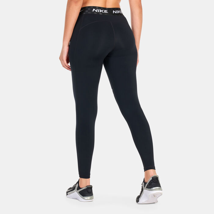 Nike Women's Pro Full-Length Graphic Training Leggings Black Nike Women's Pro Full-Length Graphic Training Leggings Black image number 1