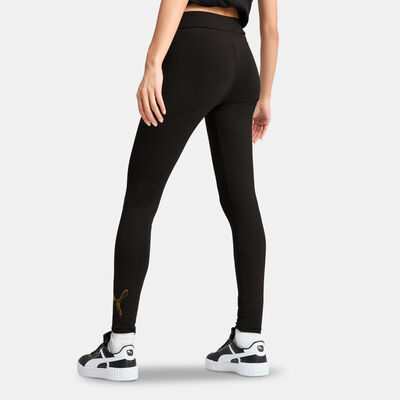 PUMA Women's ESS Metallic Leggings Black