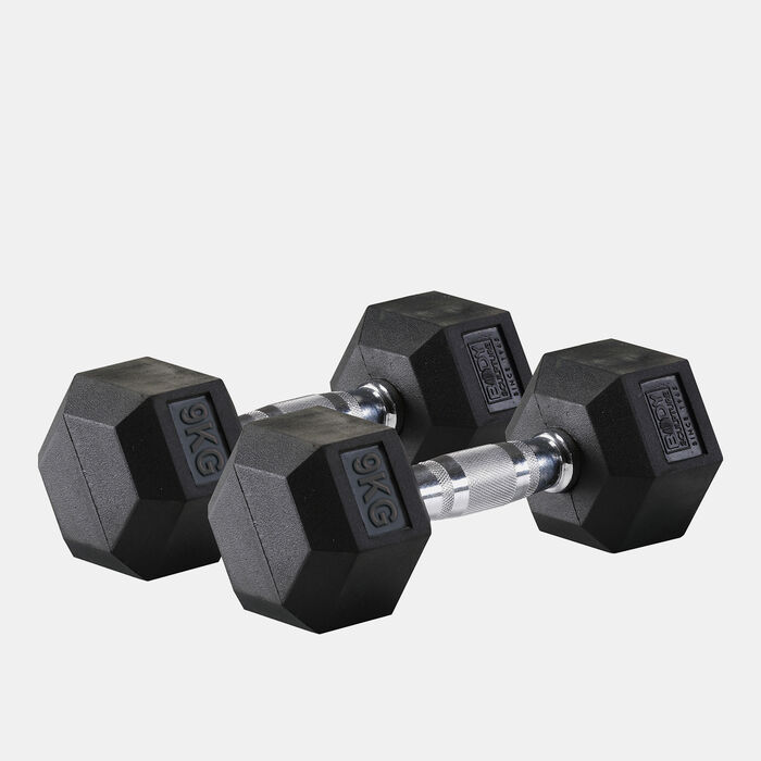 Body Sculpture Hex Rubber Dumbbell - 9kg Multi-Color Body Sculpture Hex Rubber Dumbbell - 9kg Multi-Color image number 0