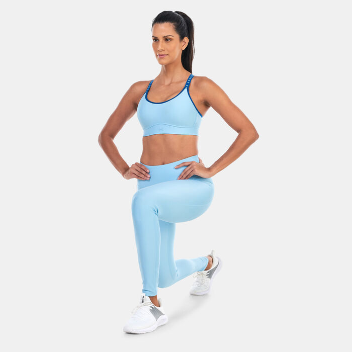 Under Armour Women's Infinity Mid Covered Medium-Support Training Sports Bra Blue image number 2