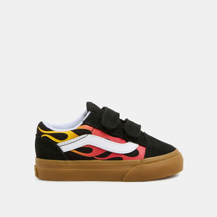 Vans Kids' Old Skool Velcro Shoes (Baby and Toddler) Black Vans Kids' Old Skool Velcro Shoes (Baby and Toddler) Black image number 0