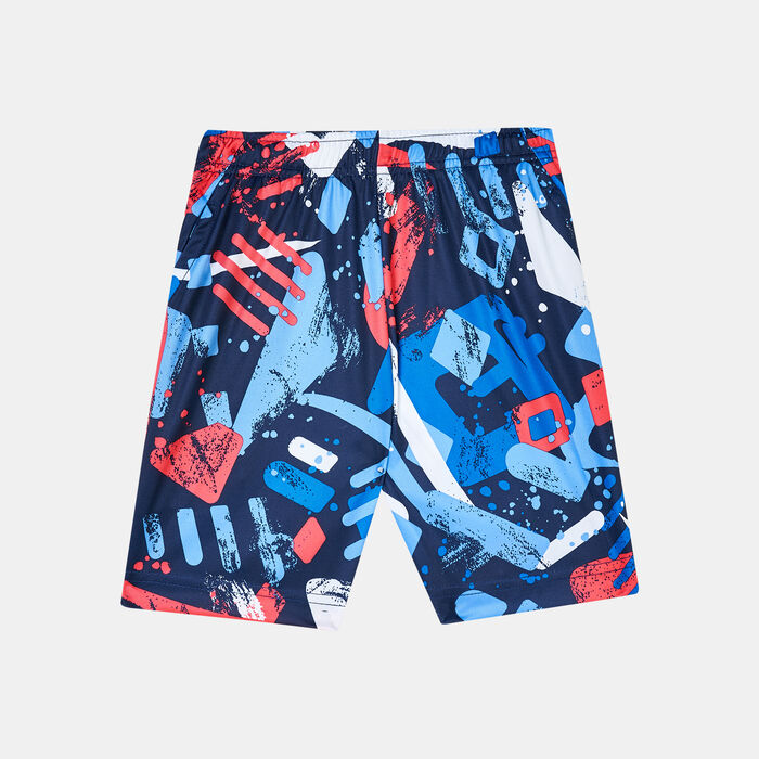 Nike Kids' Dri-FIT Allover Print Shorts Blue image number 0