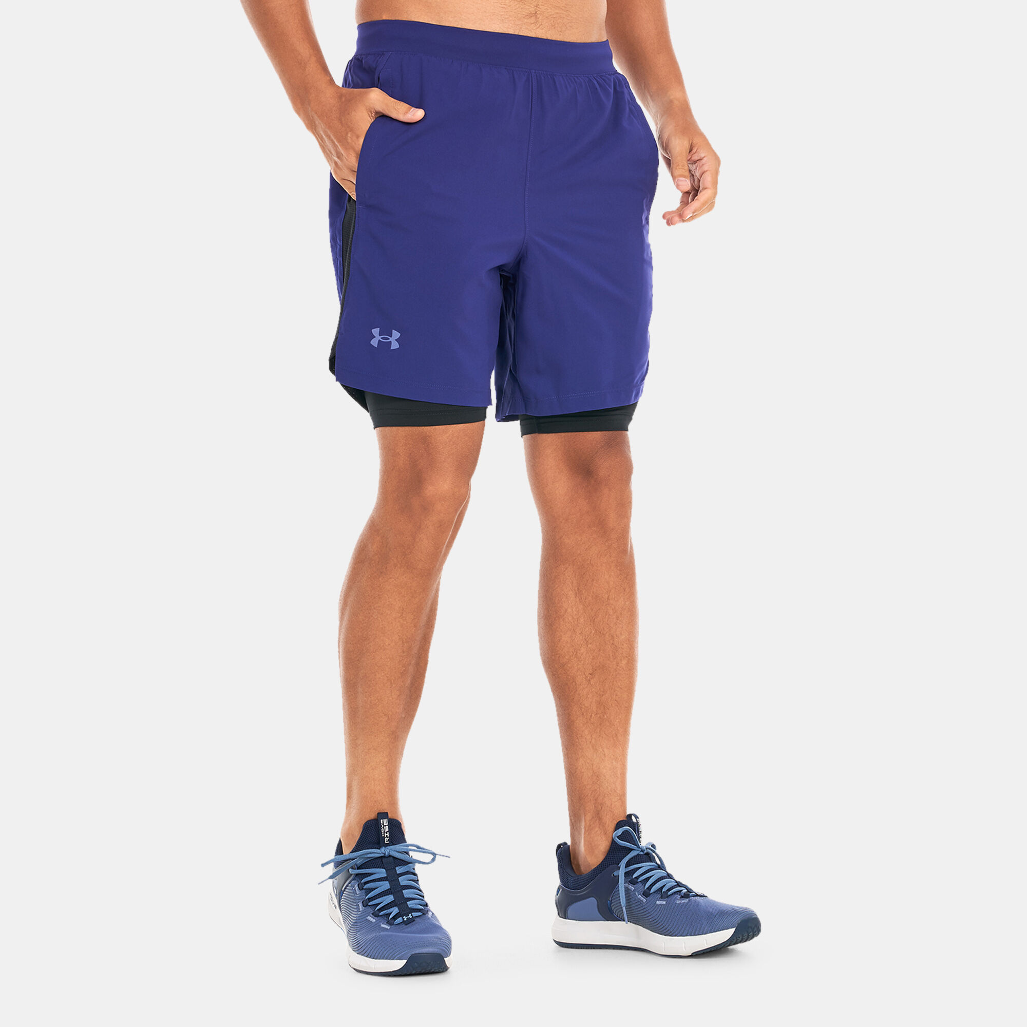 Men s Launch Run 2 in 1 Shorts Blue Under Armour in KSA SSS