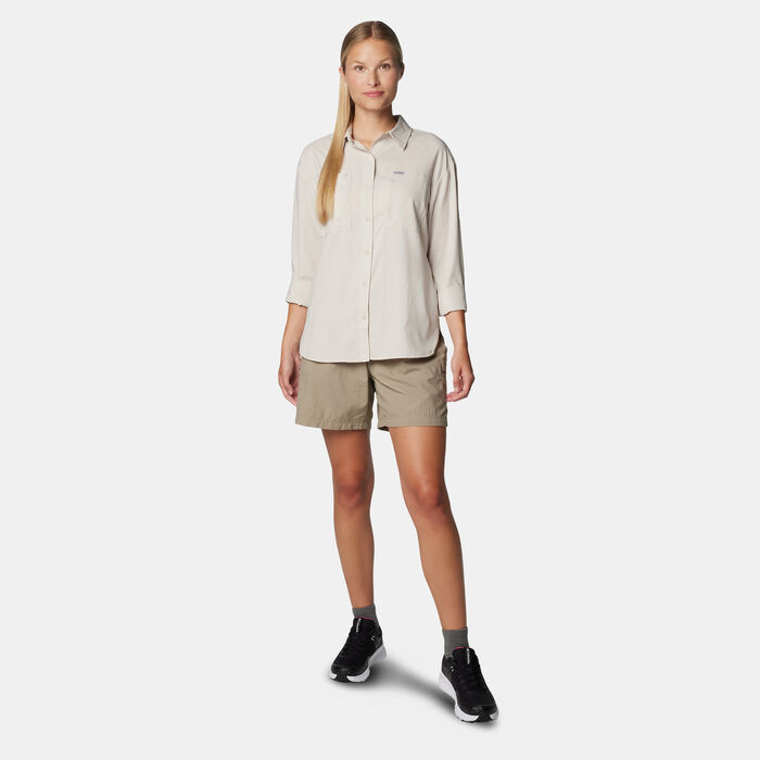 Columbia Women's Silver Ridge Utility Lite Shirt Beige image number 2