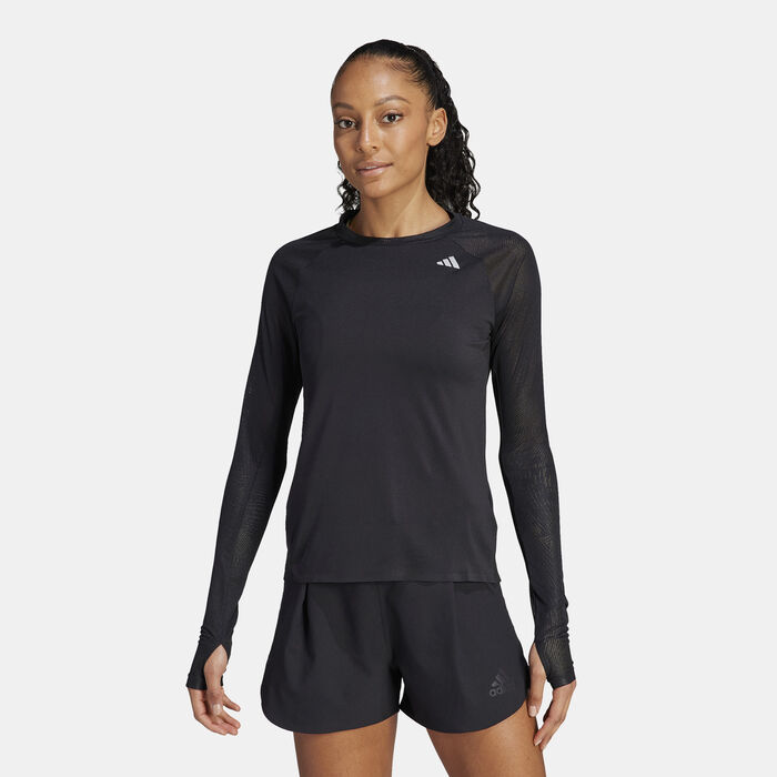 adidas Women's Adizero Running Top Black image number 0