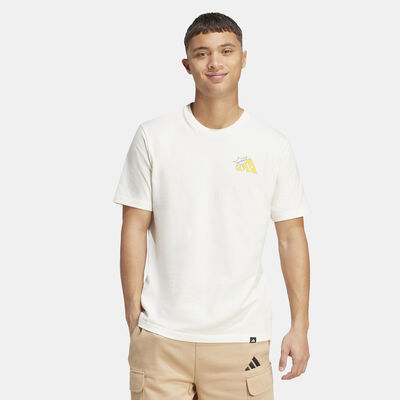 adidas Men's Food Grilled Cheese Graphic T-Shirt White