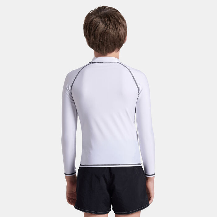 Arena Kids' Graphic Swimming Rashguard White Arena Kids' Graphic Swimming Rashguard White image number 1