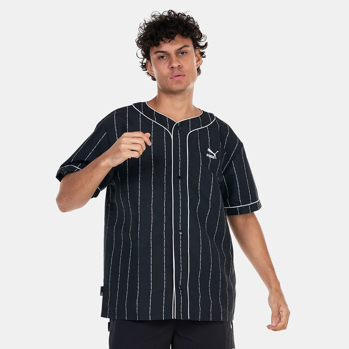 PUMA Men's Team Baseball Jersey Black PUMA Men's Team Baseball Jersey Black image number 0