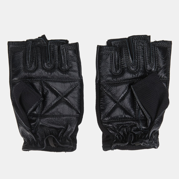 Body Sculpture Spandex Leather Fitness Gloves Black Body Sculpture Spandex Leather Fitness Gloves Black image number 1
