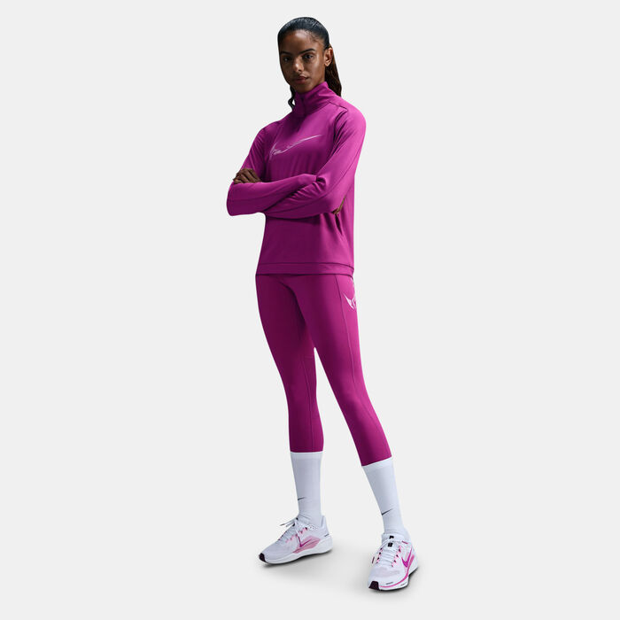 Nike Women's Fast 7/8 Running Leggings Pink Nike Women's Fast 7/8 Running Leggings Pink image number 2