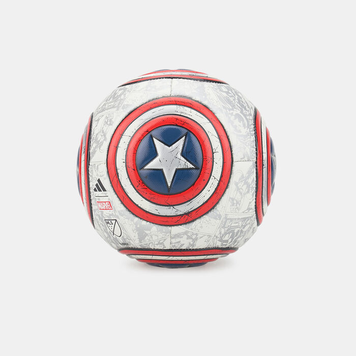 adidas MLS Marvel Captain America Mini Football White adidas MLS Marvel Captain America Mini Football White image number 1