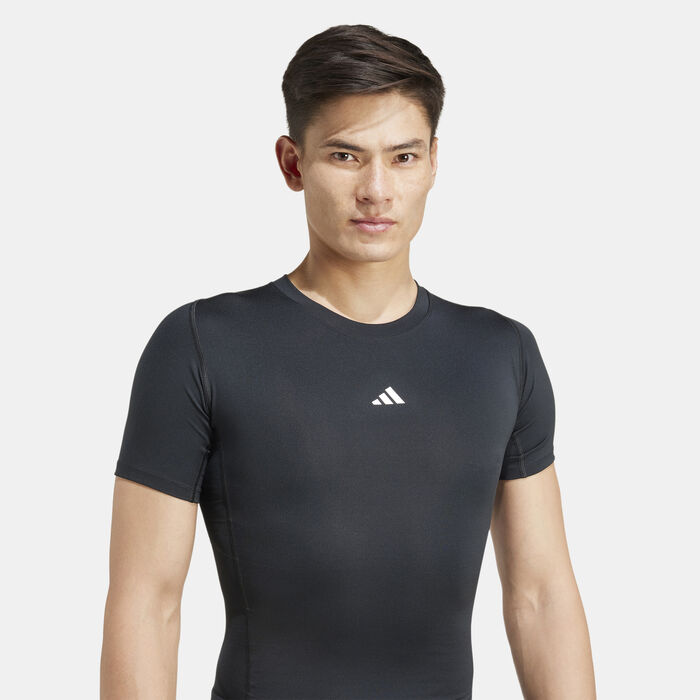 adidas Men's TECHFIT Training Compression Top Black image number 3