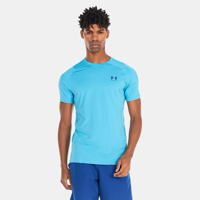 Under Armour Men's HeatGear® Armour Fitted T-Shirt Blue Under Armour Men's HeatGear® Armour Fitted T-Shirt Blue image number 0