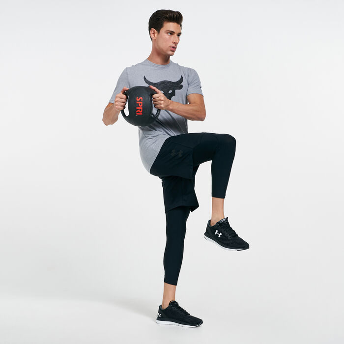 Under Armour Men's HeatGear® Armour 7/8 Tights Black Under Armour Men's HeatGear® Armour 7/8 Tights Black image number 2