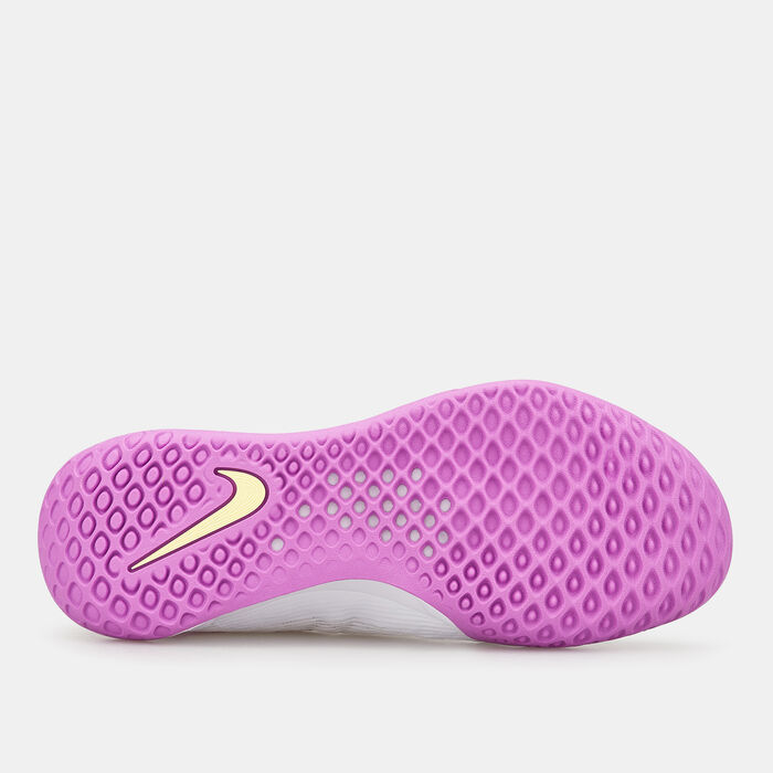 Nike Women's Court Air Zoom NXT Hard Court Tennis Shoe White image number 3