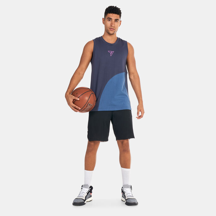 adidas Men Trae Tank Top Blue adidas Men Trae Tank Top Blue image number 2