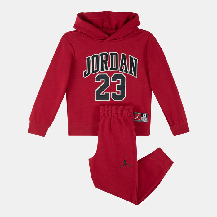 Jordan Kids' Jersey Pack Hoodie and Sweatpants Set Red Jordan Kids' Jersey Pack Hoodie and Sweatpants Set Red image number 0