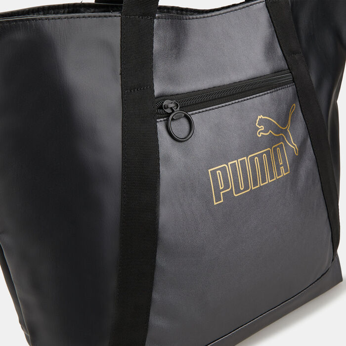 PUMA Women's Core Up Large Shopper Bag Black PUMA Women's Core Up Large Shopper Bag Black image number 3