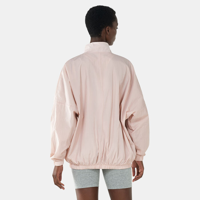 Nike Women's Sportswear Essential Woven Jacket Pink Nike Women's Sportswear Essential Woven Jacket Pink image number 1