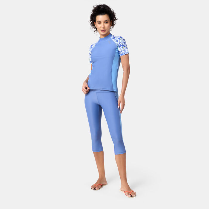 COEGA Women's 3/4 Swimming Leggings Blue COEGA Women's 3/4 Swimming Leggings Blue image number 2