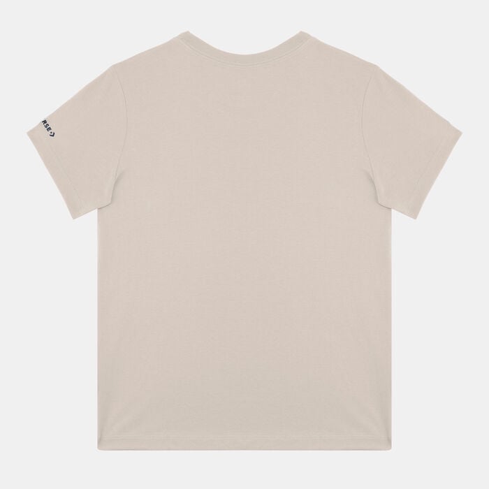 Converse Kids' Floral Leopard Sneaker T-Shirt Beige Converse Kids' Floral Leopard Sneaker T-Shirt Beige image number 1