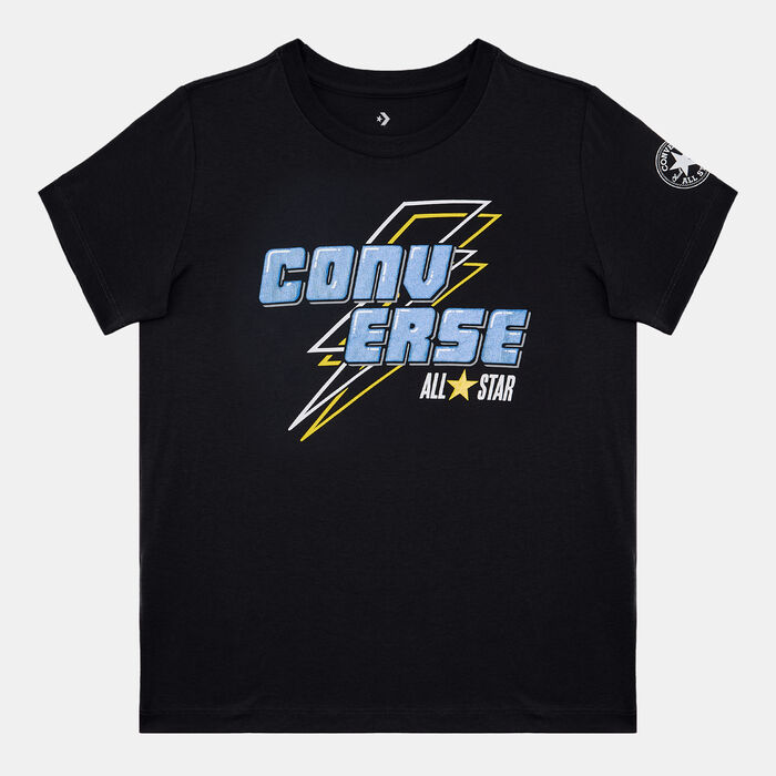 Converse Kids' Lightning Bolt T-Shirt Black Converse Kids' Lightning Bolt T-Shirt Black image number 0