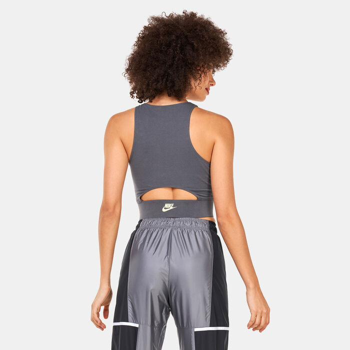 Nike Women's Sportswear Dance Cropped Tank Top Grey Nike Women's Sportswear Dance Cropped Tank Top Grey image number 1