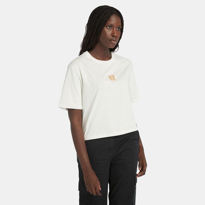 Timberland Women's Stack Logo T-Shirt White image number 0