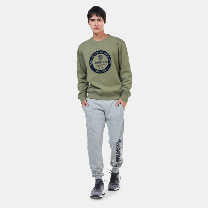 Timberland Men's Elevated Brand Carrier Crew Sweatshirt Green Timberland Men's Elevated Brand Carrier Crew Sweatshirt Green image number 2
