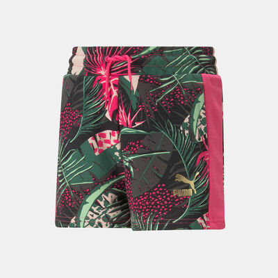 PUMA Kids' T7 Vacay Queen Allover Print Leggings Pink