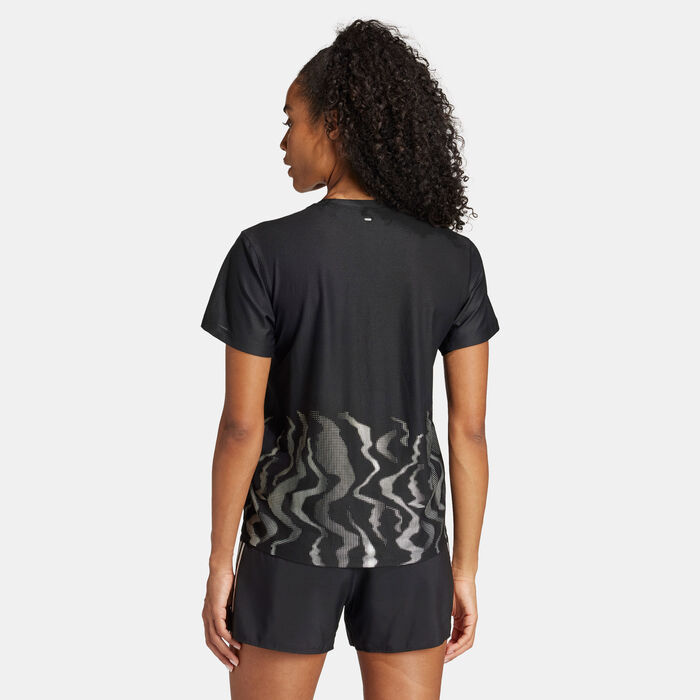 adidas Women's Ultimate UB Graphic Running T-Shirt Black adidas Women's Ultimate UB Graphic Running T-Shirt Black image number 1