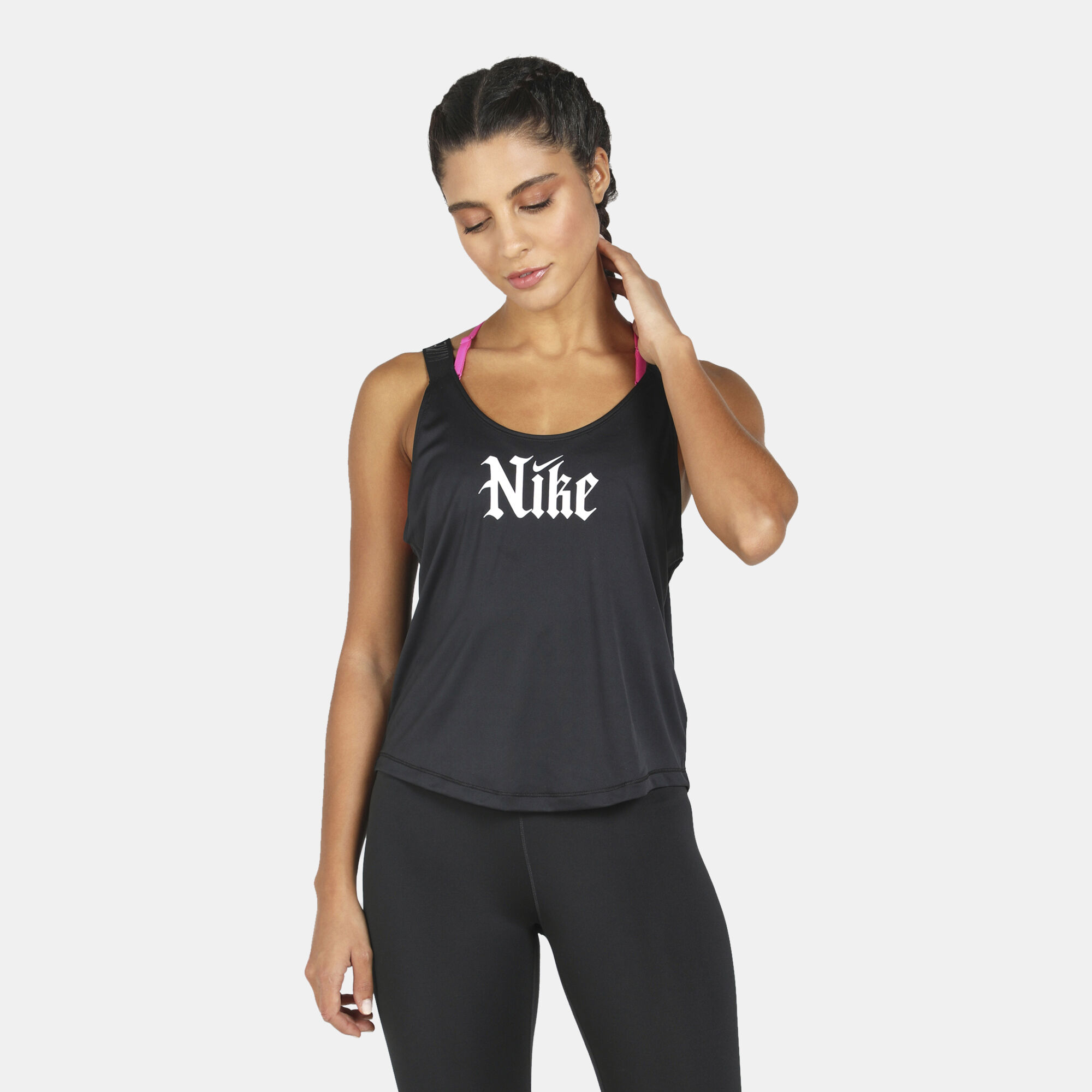 Buy Nike Women s Dri FIT Elastika Cropped Tank Top Black in KSA SSS