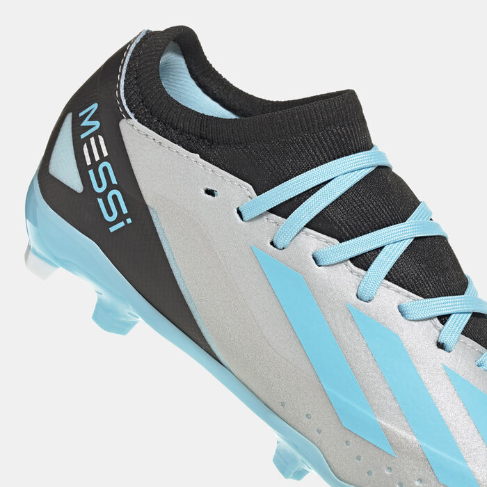 adidas Kids' x Crazyfast Messi.3 Firm Ground Football Shoe Grey adidas Kids' x Crazyfast Messi.3 Firm Ground Football Shoe Grey image number 4