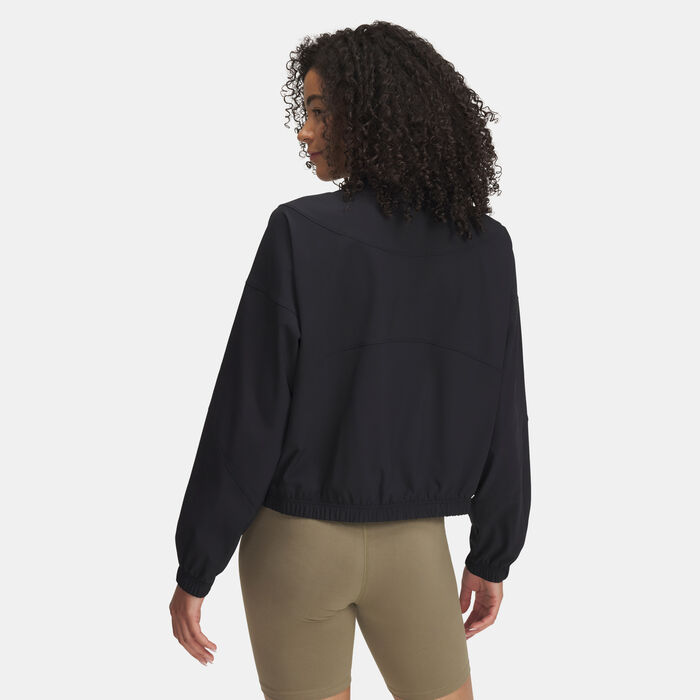 Under Armour Women's Rival Woven Jacket Black Under Armour Women's Rival Woven Jacket Black image number 1