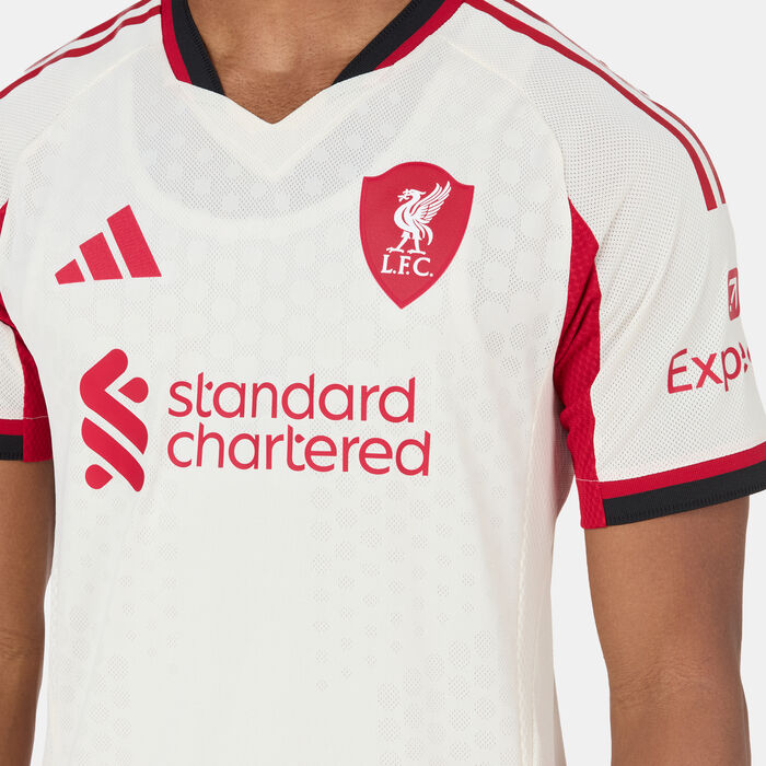 adidas Men's Liverpool 25/26 Away Authentic Football Jersey White adidas Men's Liverpool 25/26 Away Authentic Football Jersey White image number 3