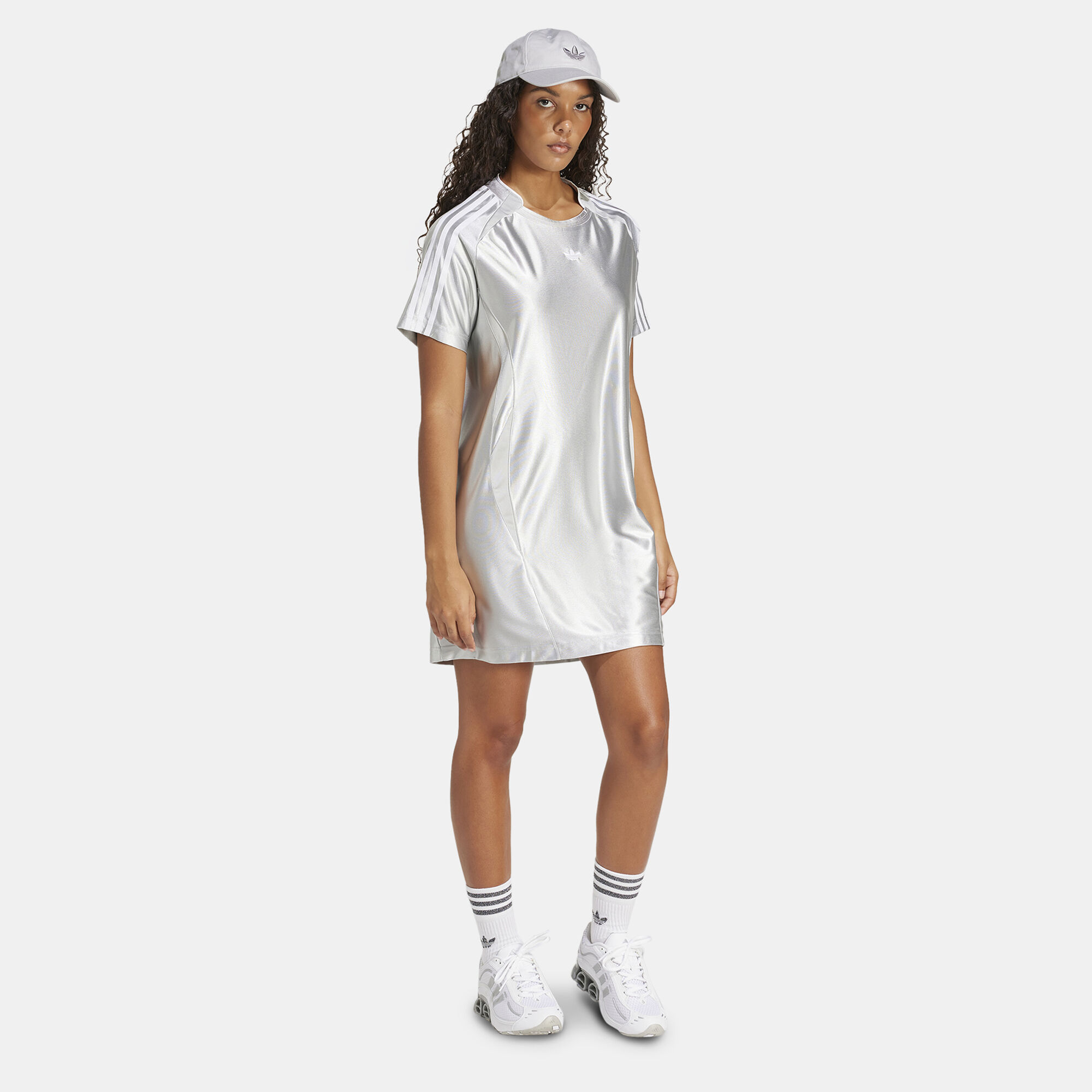☆Adidas☆Originals Exclusives Dress Grey $75 Womens Size 2XS Adidas Long Sleeve Windbreaker 1/4 Zip