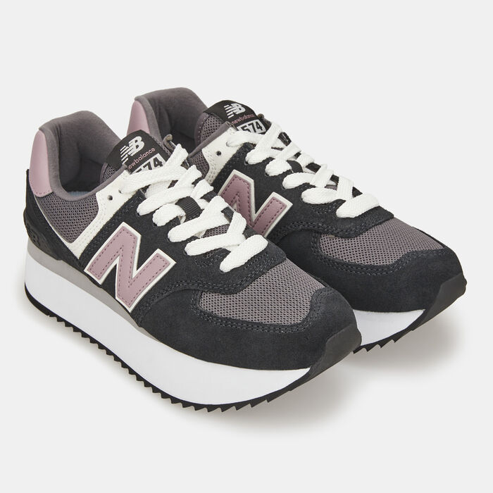 New Balance Women's 574+ Shoes Black New Balance Women's 574+ Shoes Black image number 1