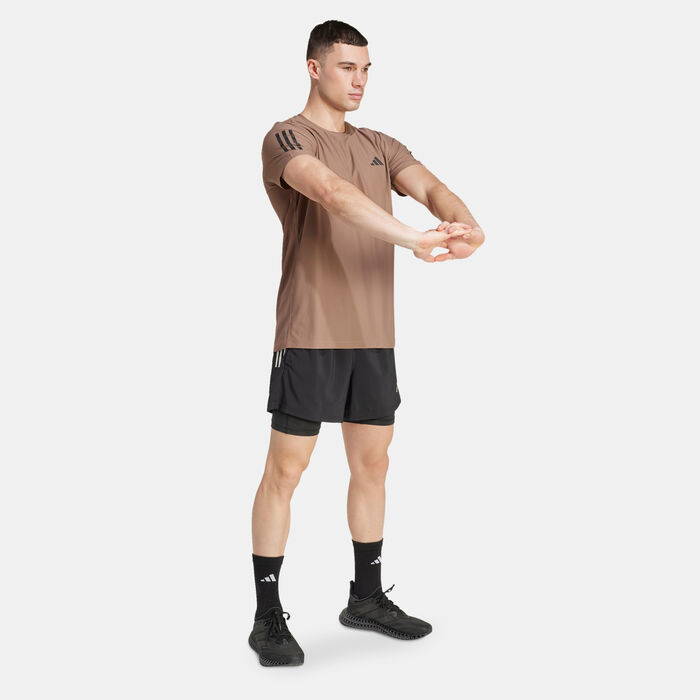 adidas Men's Own the Run T-Shirt Brown image number 2