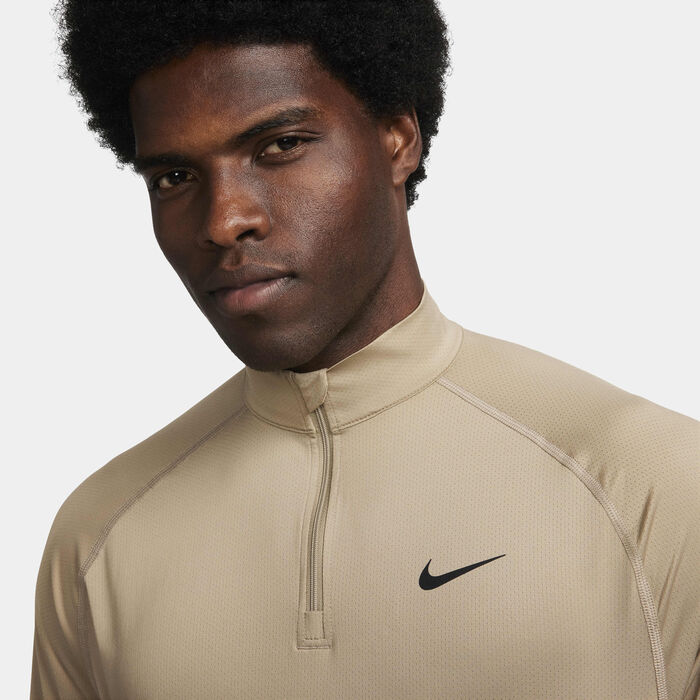 Nike Men's Dri-FIT Ready 1/4-zip Fitness Top Beige Nike Men's Dri-FIT Ready 1/4-zip Fitness Top Beige image number 2