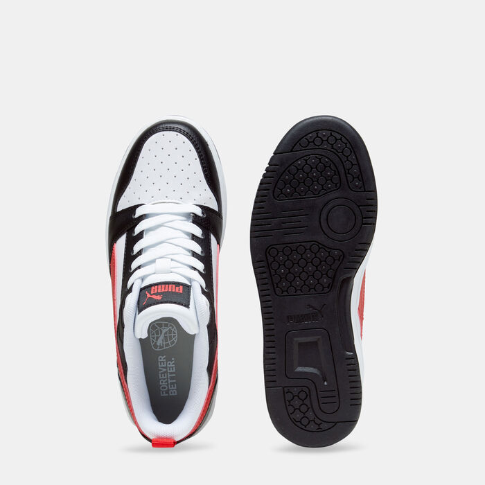 PUMA Kids' Rebound V6 Lo Shoes White PUMA Kids' Rebound V6 Lo Shoes White image number 3