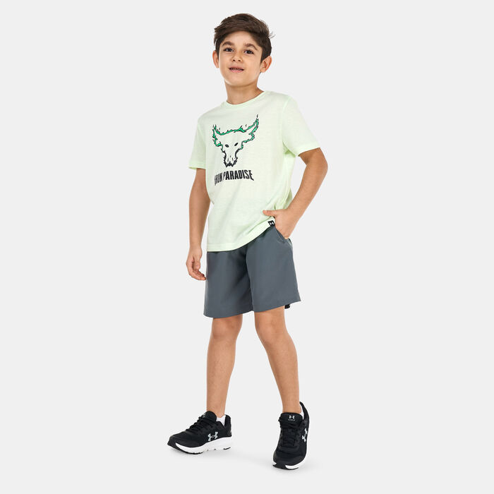 Under Armour Kids' Project Rock Brahman T-Shirt Green Under Armour Kids' Project Rock Brahman T-Shirt Green image number 2