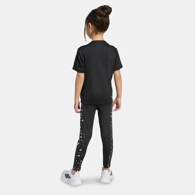 adidas Kids' Train Essentials T-Shirt And Tights Set Black