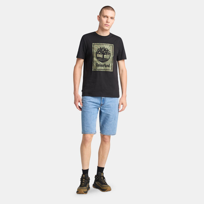 Timberland Men's Stack Camo T-Shirt Black image number 1