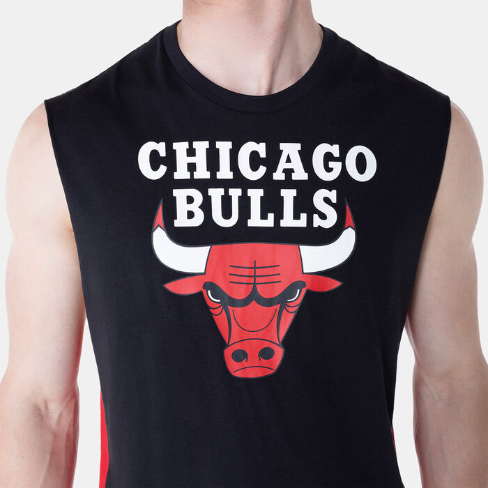 New Era Men's NBA Chicago Bulls Panel Sleeveless T-Shirt Black New Era Men's NBA Chicago Bulls Panel Sleeveless T-Shirt Black image number 3