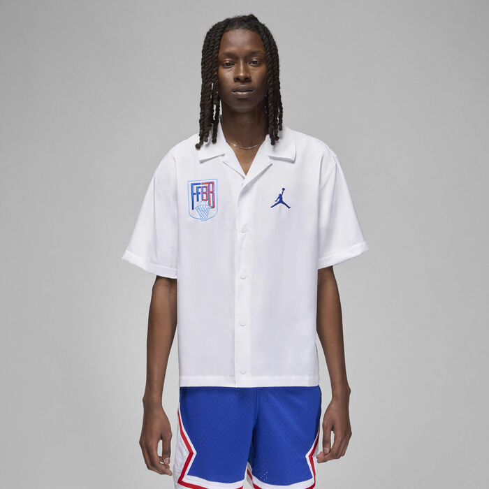Jordan Men's Sport x Fédération Française de Basketball Warm-Up Top White Jordan Men's Sport x Fédération Française de Basketball Warm-Up Top White image number 0