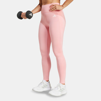 adidas Women's Optime Essentials Training Leggings Pink adidas Women's Optime Essentials Training Leggings Pink