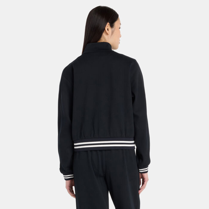 New Balance Women's Post Season Pique Track Jacket Black New Balance Women's Post Season Pique Track Jacket Black image number 1